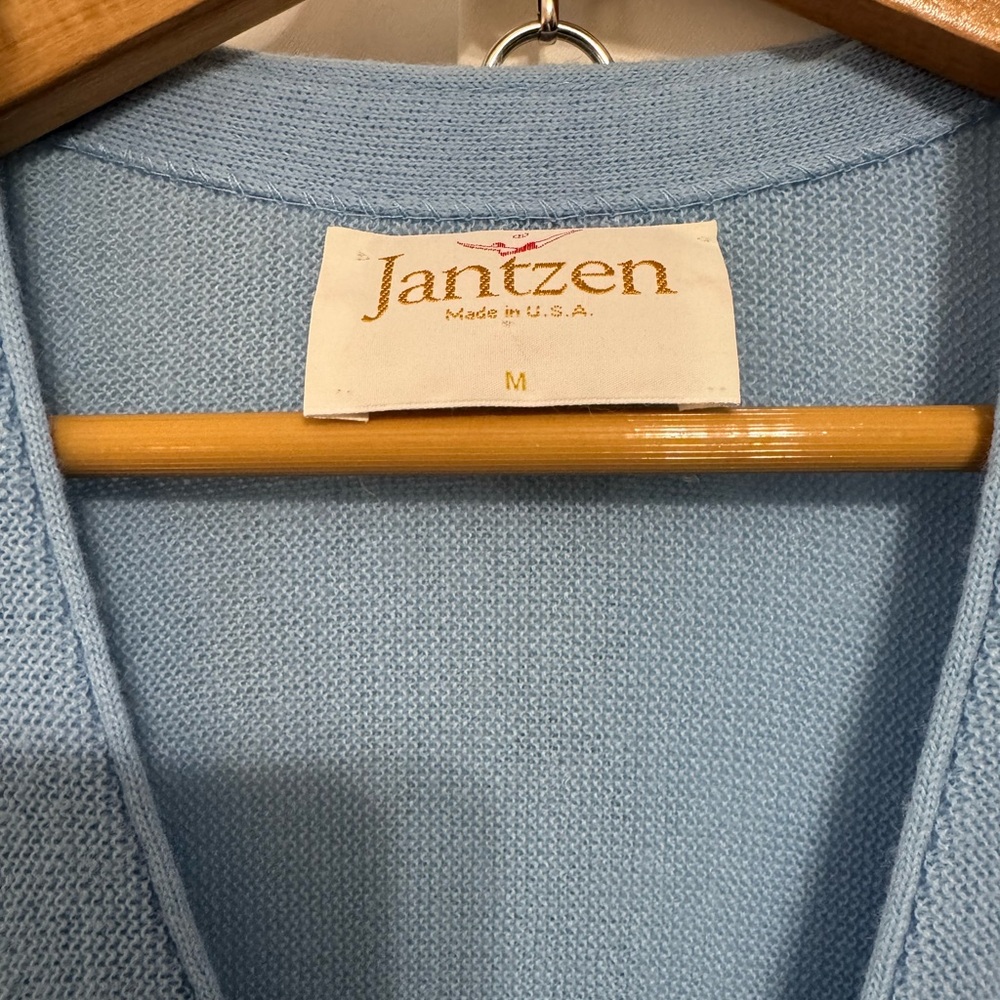 Jantzen Men's Light Blue Cardigan Sweater - Picture 5 of 7